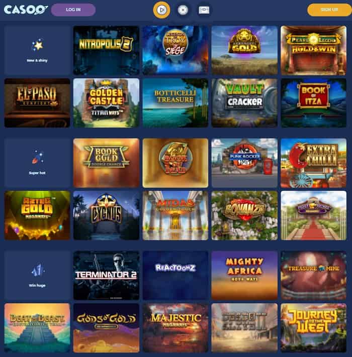 premium Casoo Casino bónus de recarga oferta em Portugal