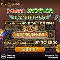 River Belle Casino 50 free spins and $800 welcome bonus