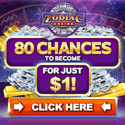 Zodiac Casino 80 free spins on Mega Moolah and $500 free bonus money